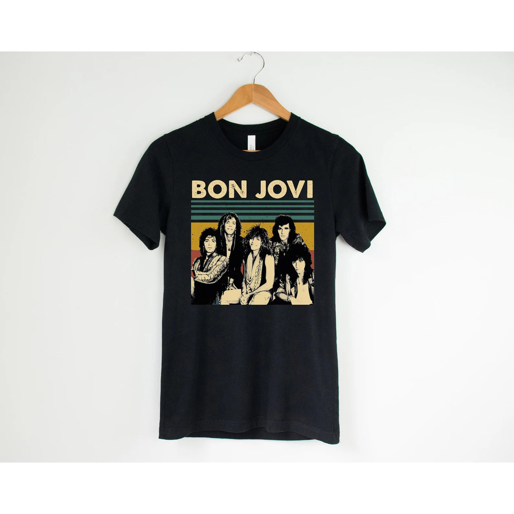 Bon Jovi Retro Vintage Unisex T-Shirt, Bon Jovi Music Shirt, Gift For Fan